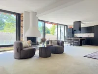 Wohnzimmer mit Wohnküche