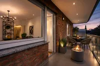 Balkon mit Wendeltreppe (visualisiert)