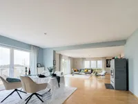 Wohn- und Essbereich mit gr. Specksteinofen Aussicht fast 60 m²