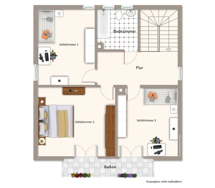 Raumaufteilung Obergeschoss