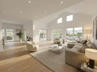 Fertig gestelltes Wohnzimmer