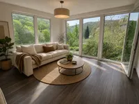 KI fertiggestelltes Esszimmer/Wohnzimmer