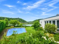 Rheinblick aus dem Garten
