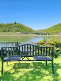 Rheinblick aus dem Garten