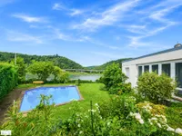Rheinblick aus dem Garten