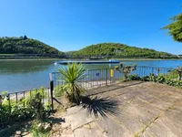 Rheinblick aus dem Garten