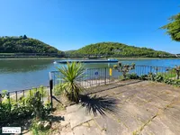 Rheinblick aus dem Garten