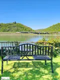Rheinblick aus dem Garten
