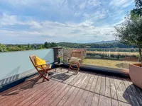 Terrasse mit herrlichem Fernblick ins Siebengebirge
