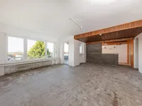 Wohn-/Esszimmer mit Küche (Ist-Zustand)
