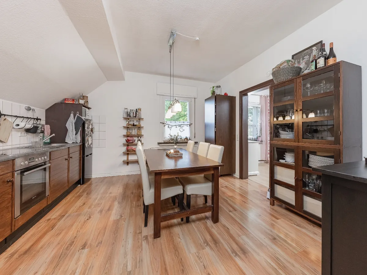 Wohnküche im Dachgeschoss