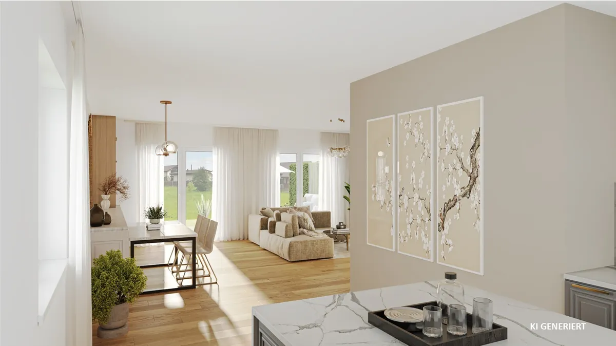Wohn-/Esszimmer (Visualisierung)
