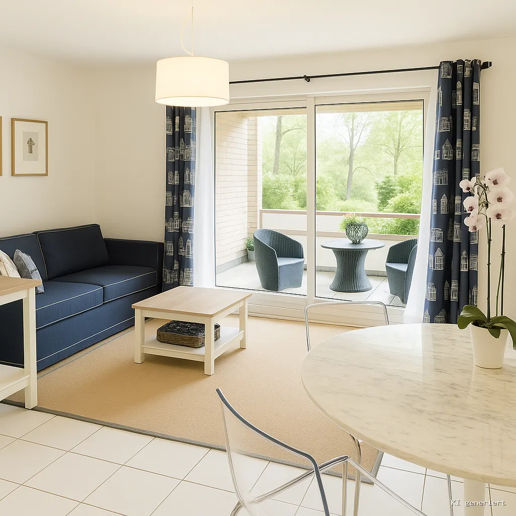 Düsseldorf-Niederkassel: Möbliertes Apartment mit großer Westterrasse und Gartenblick! - Photo 1