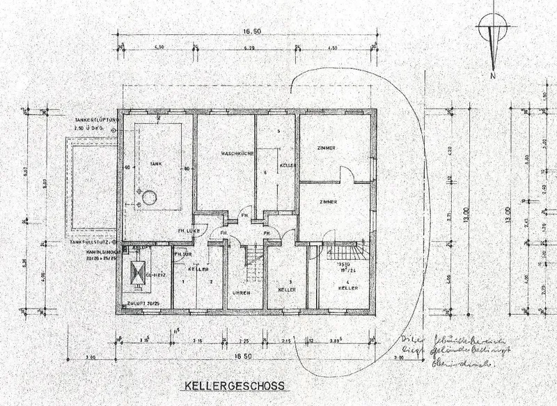 Grundriss Keller Haus 1