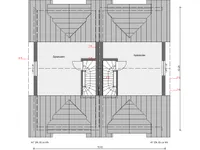 Grundriss- Spitzboden mit 2 Gauben