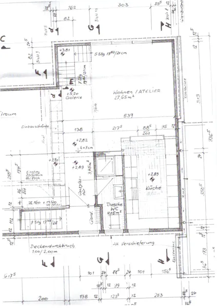 Grundriss Atelier