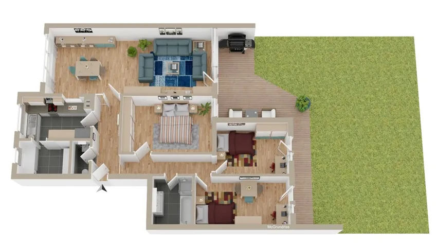 3D-Grundriss -EG-