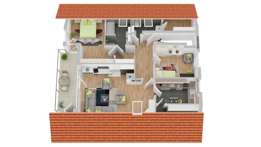 Grundriss - DG - 3D.