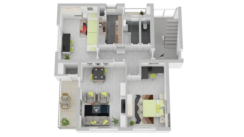 Grundriss - 3D