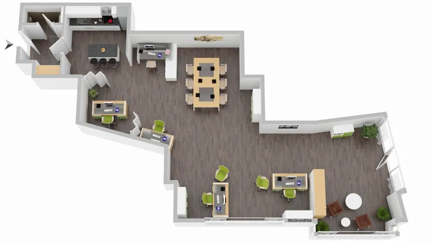 Grundriss Büro