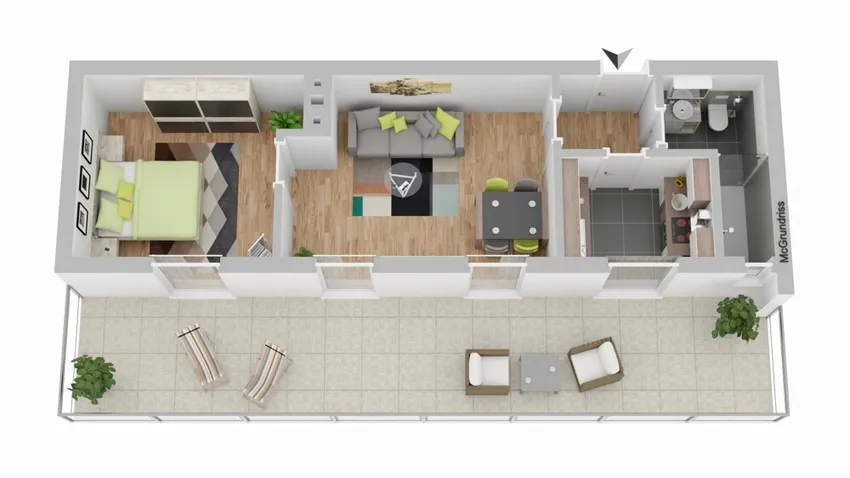 Grundriss - 3D