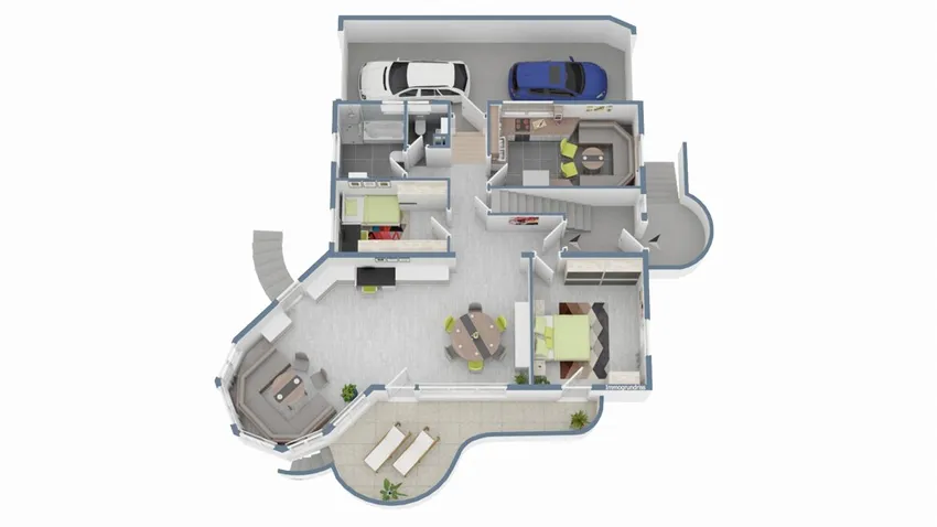 3D-Grundriss - EG