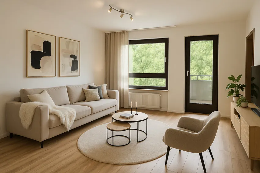 Wohnzimmerbereich Einrichtung beispielhaft