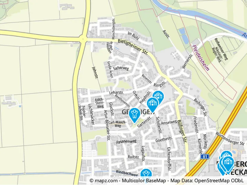 Geolyzer Kartenausschnitt