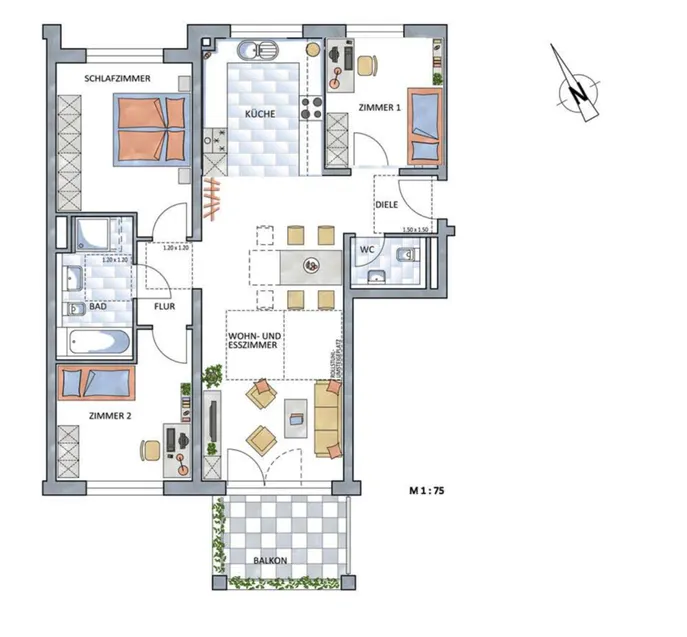 Grundriss (illustriert) 