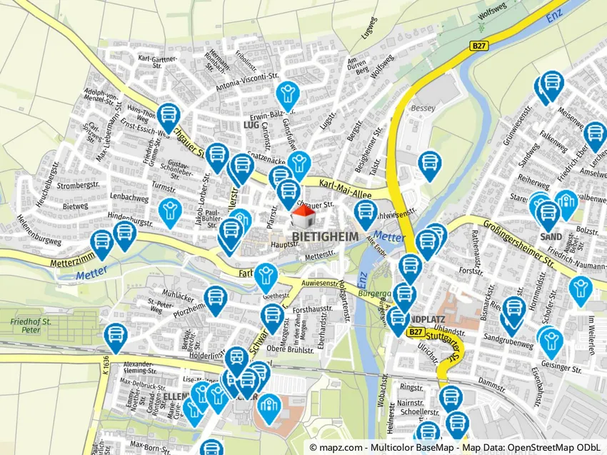 Geolyzer Kartenausschnitt