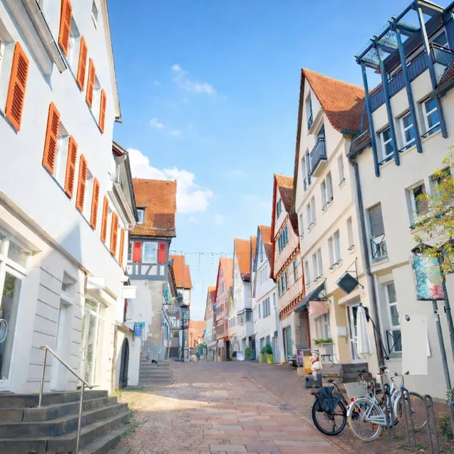 Charmante Str. zum Appartement _Bild digital optimiert