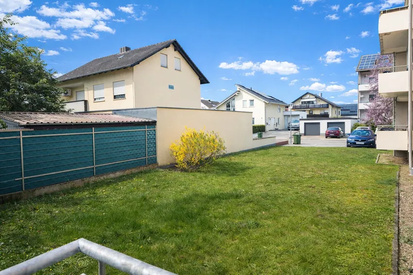 Blick zum Gemeinschaftsgarten