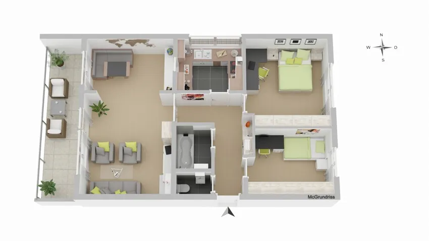 3 D Grundriss