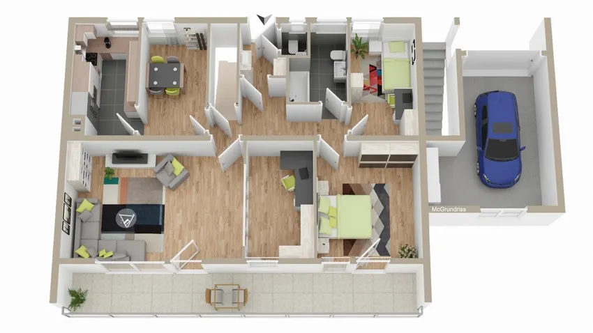 3D-Grundriss - EG