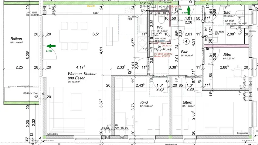 Grundriss 4,5 Zimmer