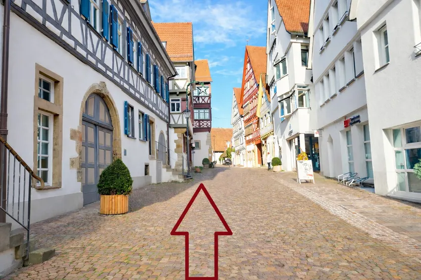 Straße zum Appartement