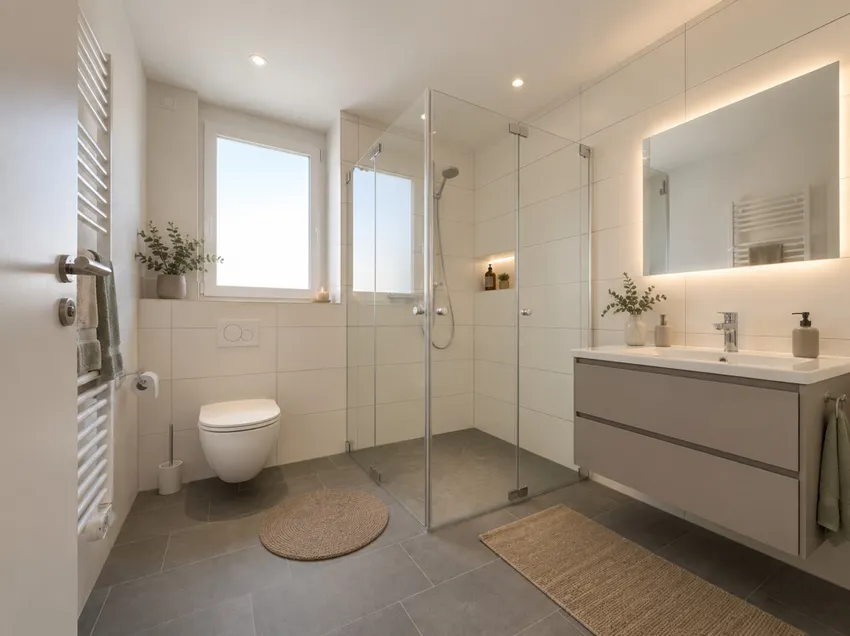 Badezimmer -  virtuell möblierte Darstellung