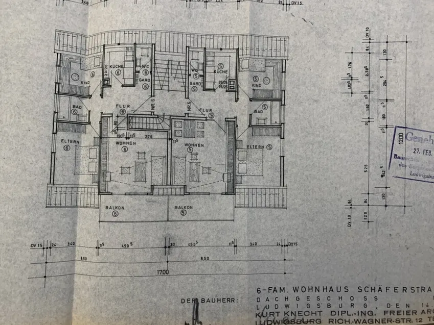Grundriss Wohnung Nr. 6