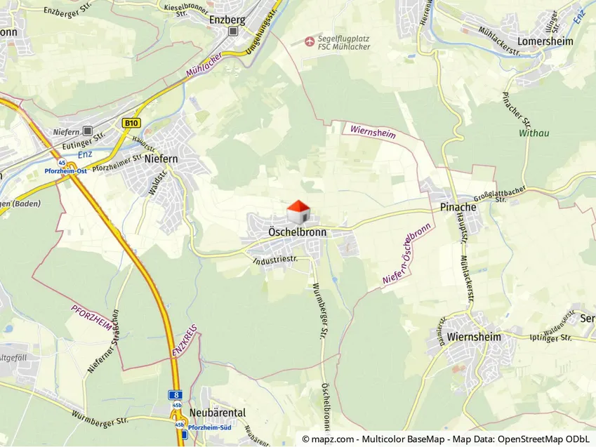 Geolyzer Kartenausschnitt