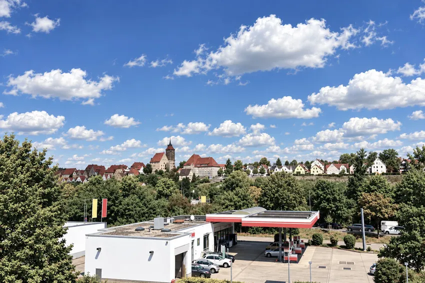 Blick vom Balkon