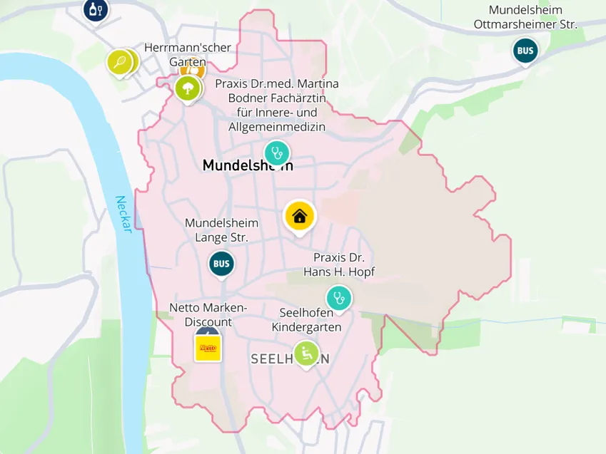 Lageplan Übersicht Fuß 10min