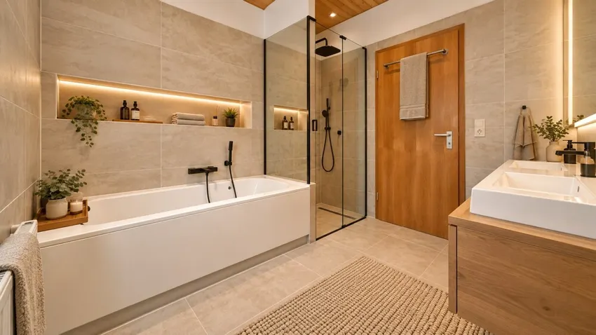 Badezimmer KI bearbeitet