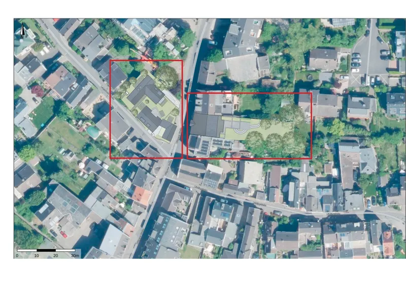Luftbild mit Darstellung Gesamtprojekt