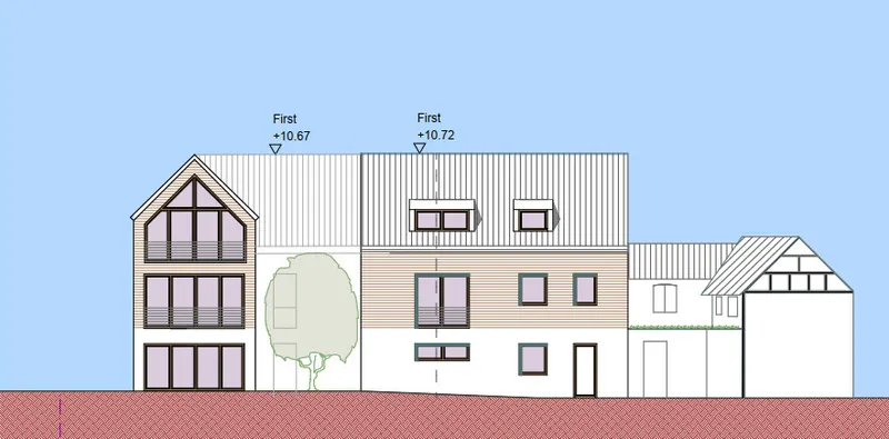 Ansicht Haus A,B,C