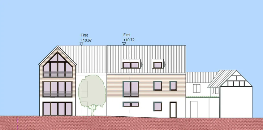 Ansicht Haus A,B,C
