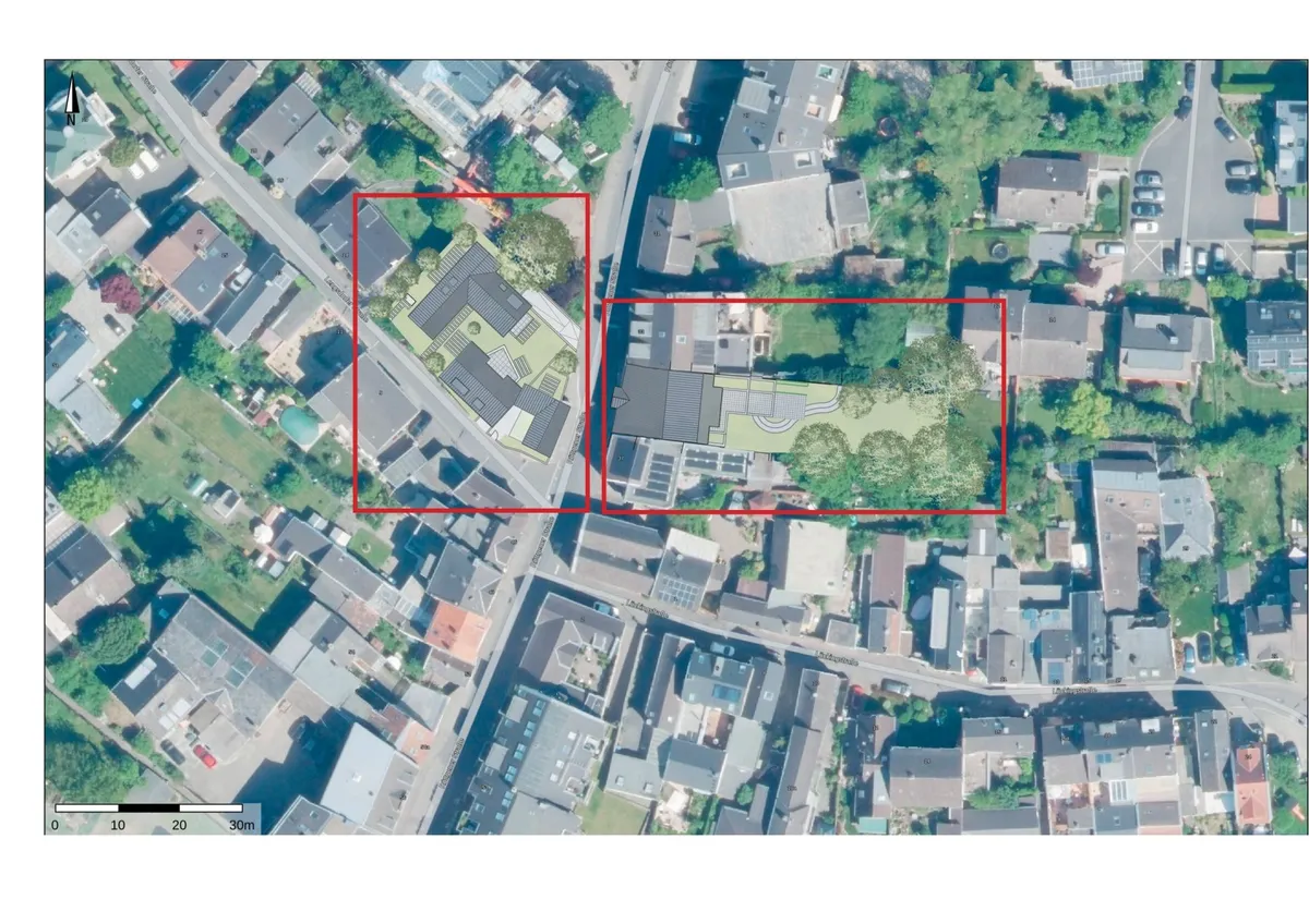 Luftbild mit Darstellung Gesamtprojekt