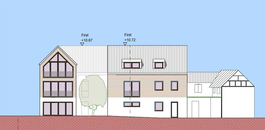 Ansicht Haus A,B,C