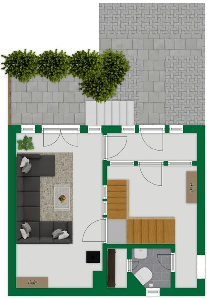 Grundriss-Skizze Erdgeschoss