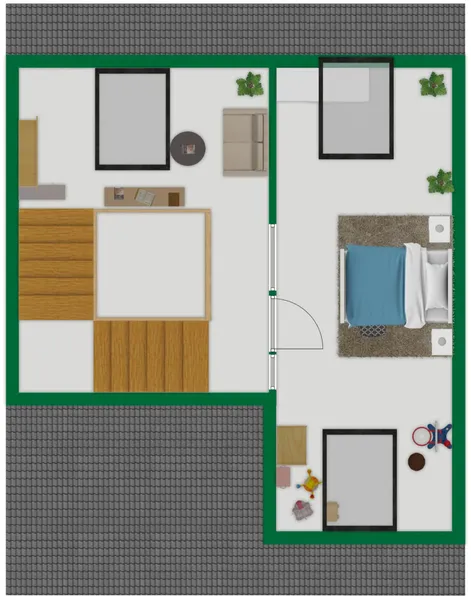 Grundriss-Skizze Dachgeschoss