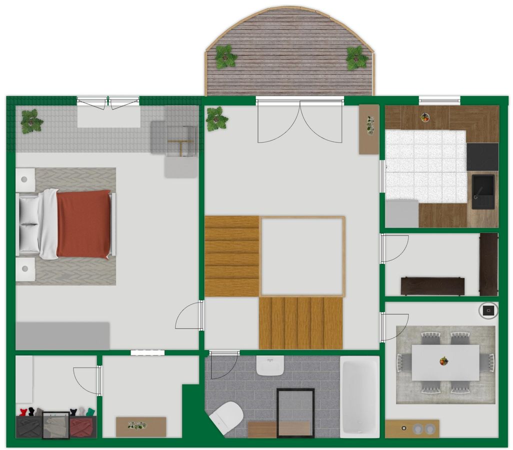 Grundriss-Skizze Obergeschoss